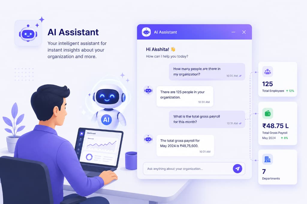 HR Copilot Chat Interface Mockup