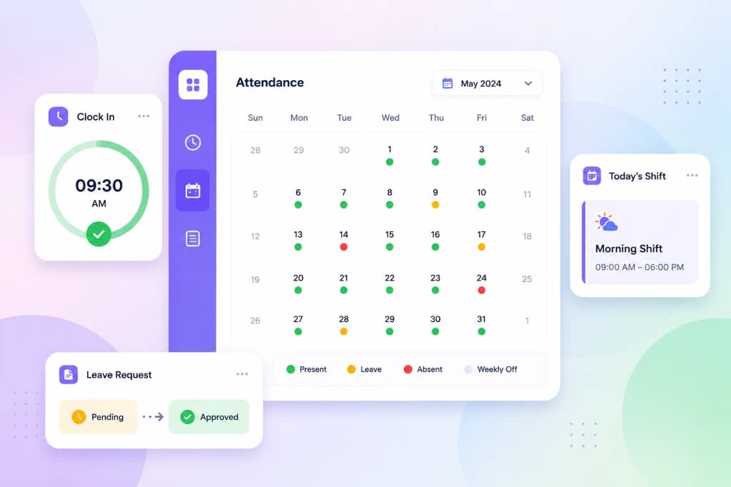 Attendance Tracking Interface Mockup