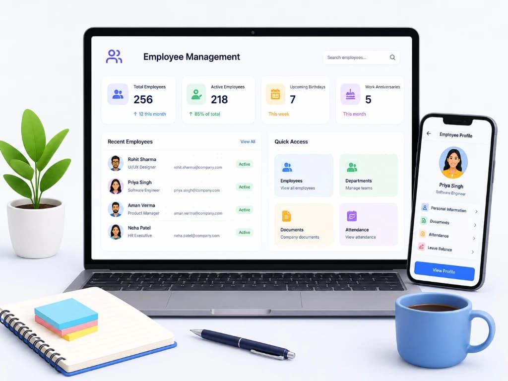 Employee Directory Interface Mockup