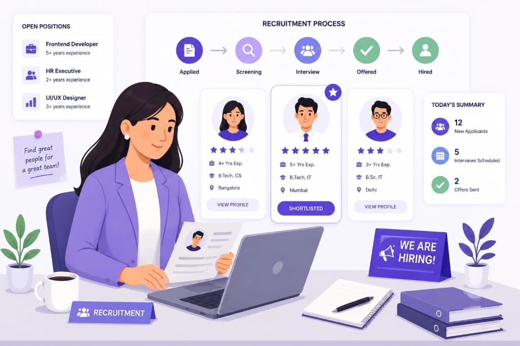 Recruitment Portal Interface Mockup